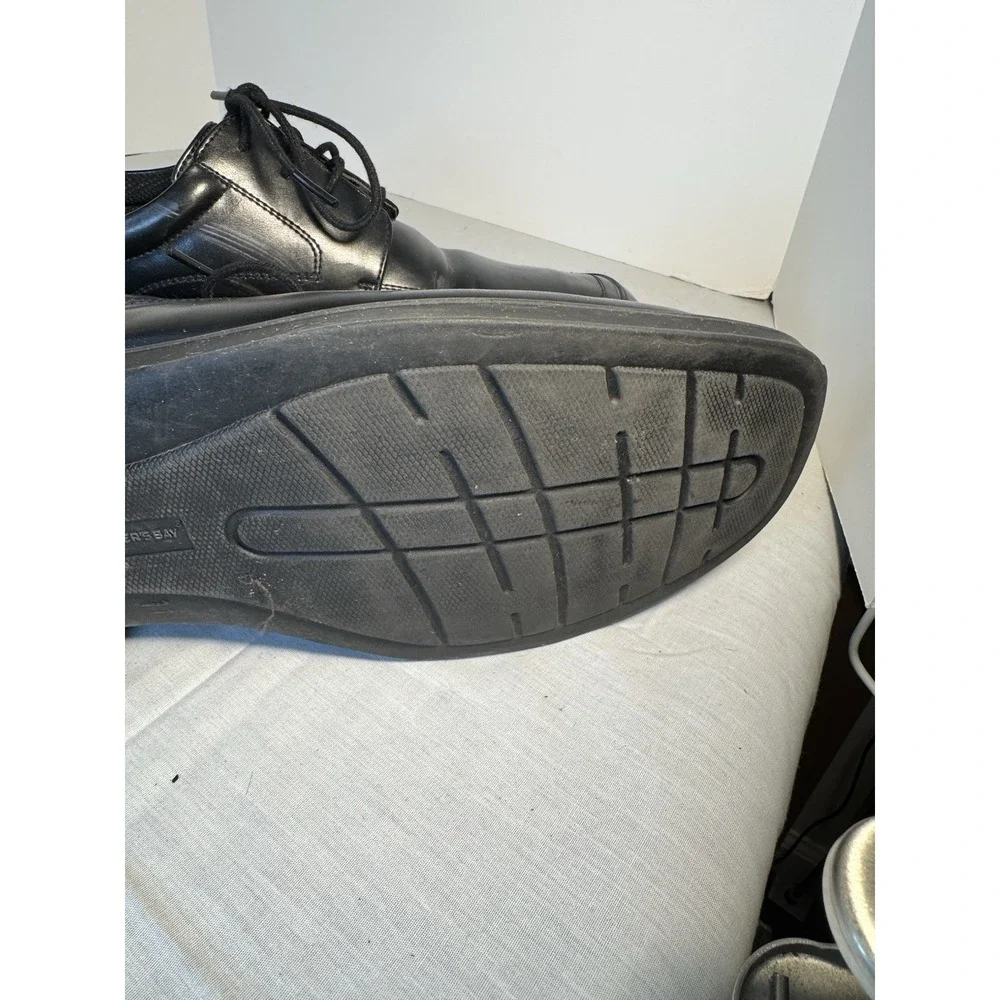 Hunters Bay Men's Black Faux Leather Dress Shoes Size 11
